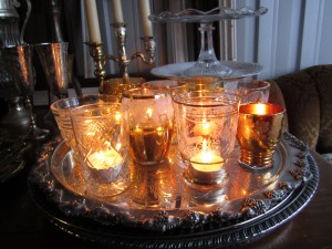 gold vintage votives