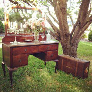 vintage antique hire dressing table