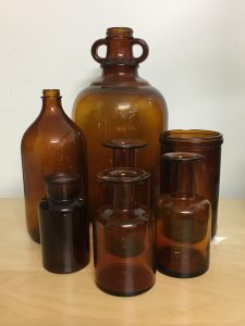glass bottles and jars