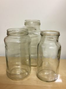 glass bottles and jars