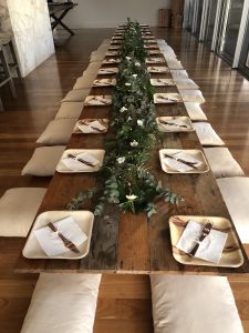 tables…low (floor seating)