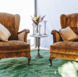 lounge chairs… brocade armchairs